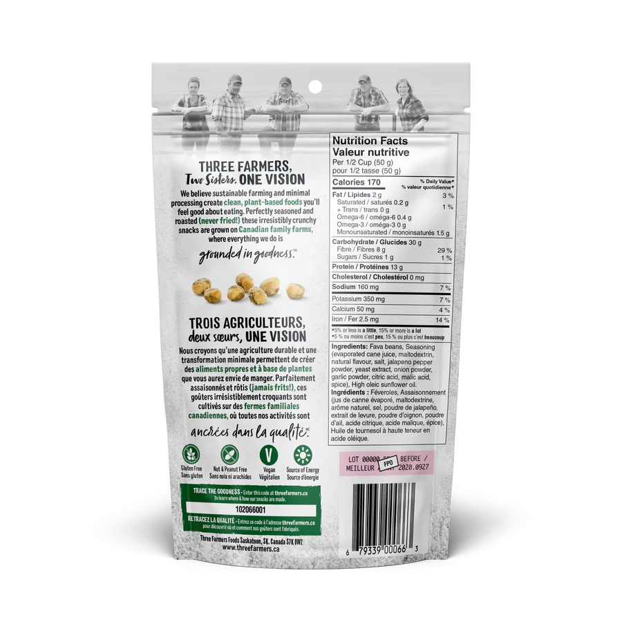 Three Farmers - Roasted Fava Beans - Jalapeno Lime