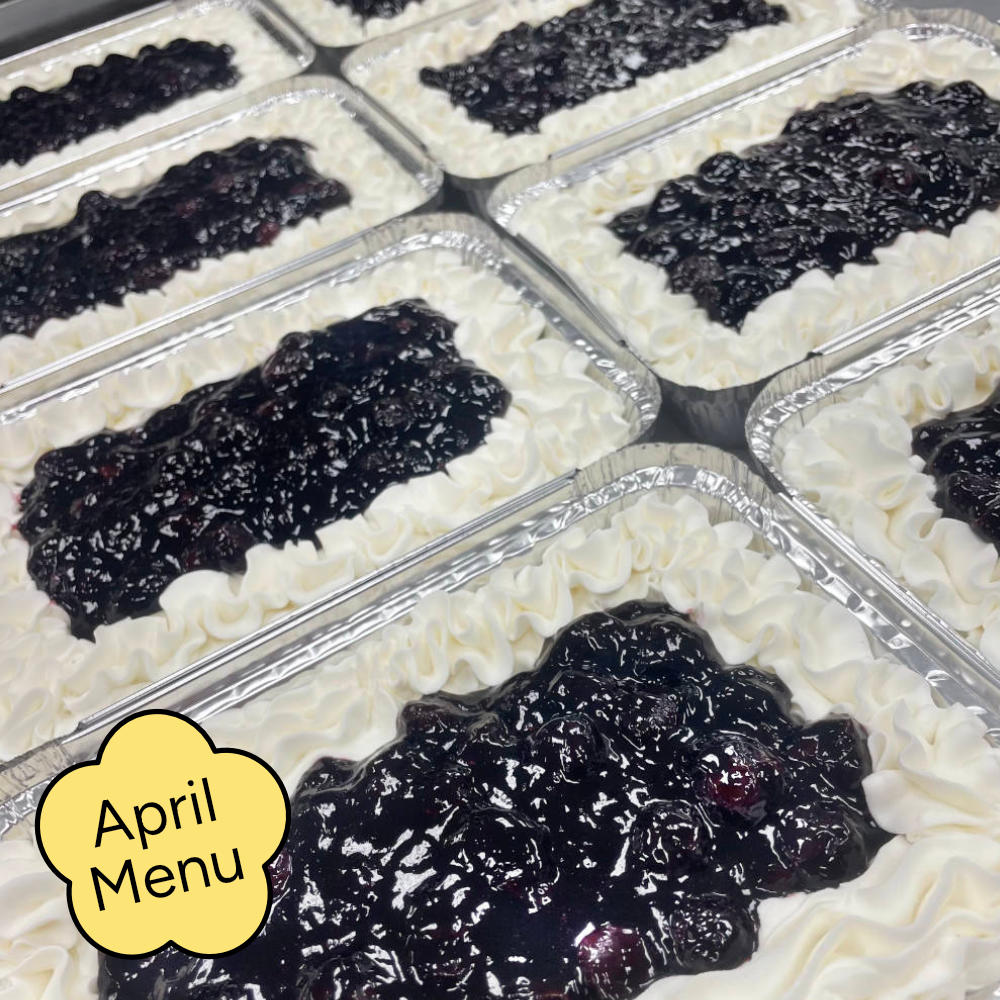 Blueberries & Cream Cake - 5x7