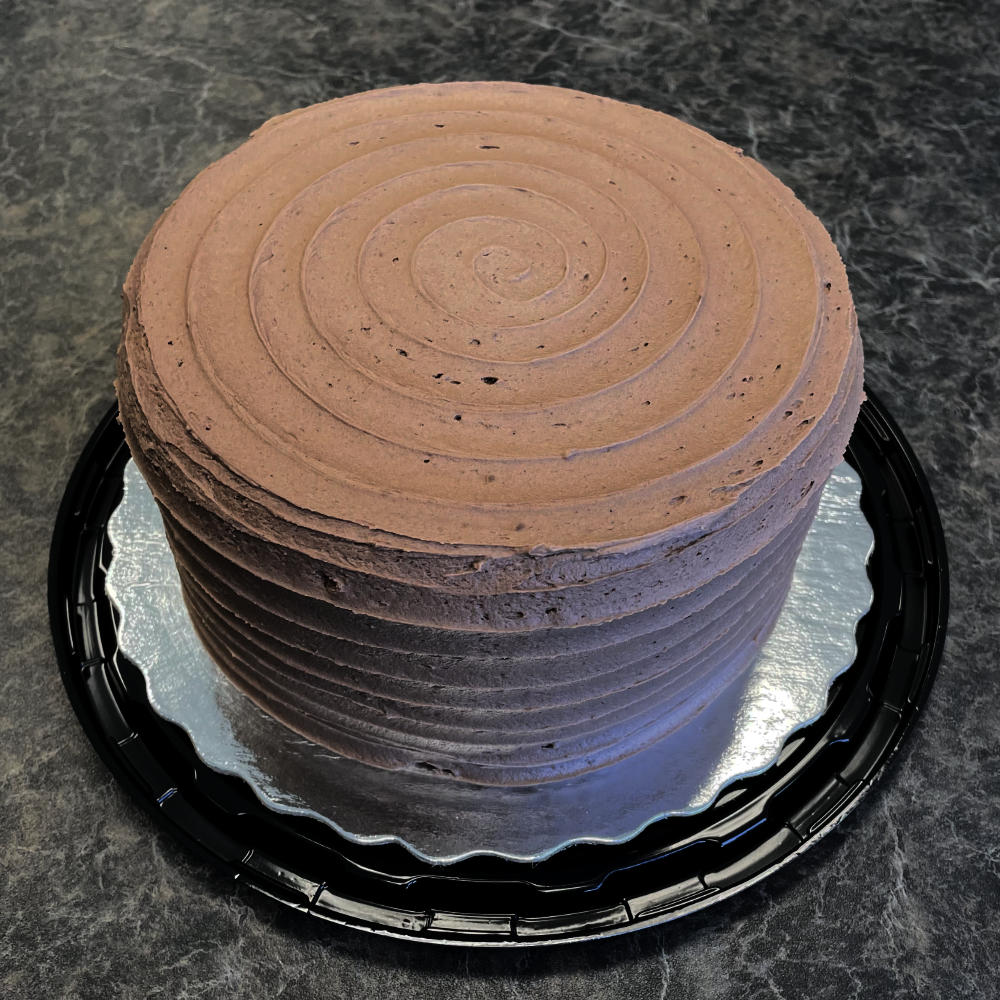 Chocolate Cake with Chocolate Swirl Icing