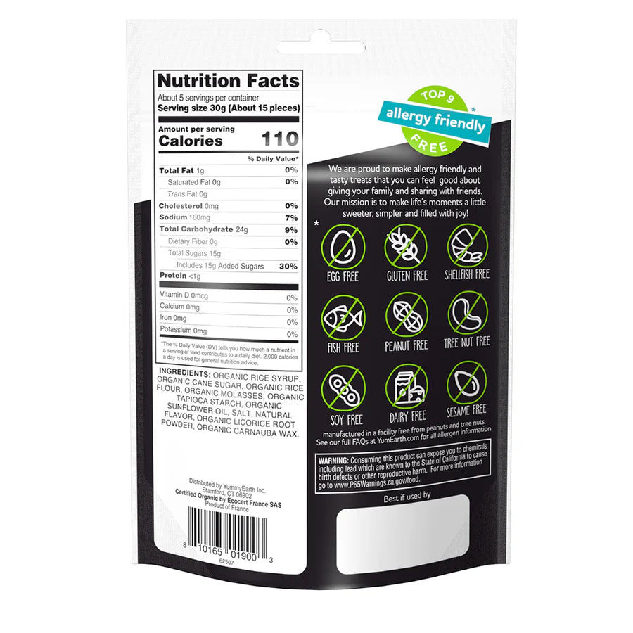 Yum Earth - Organic Black Licorice