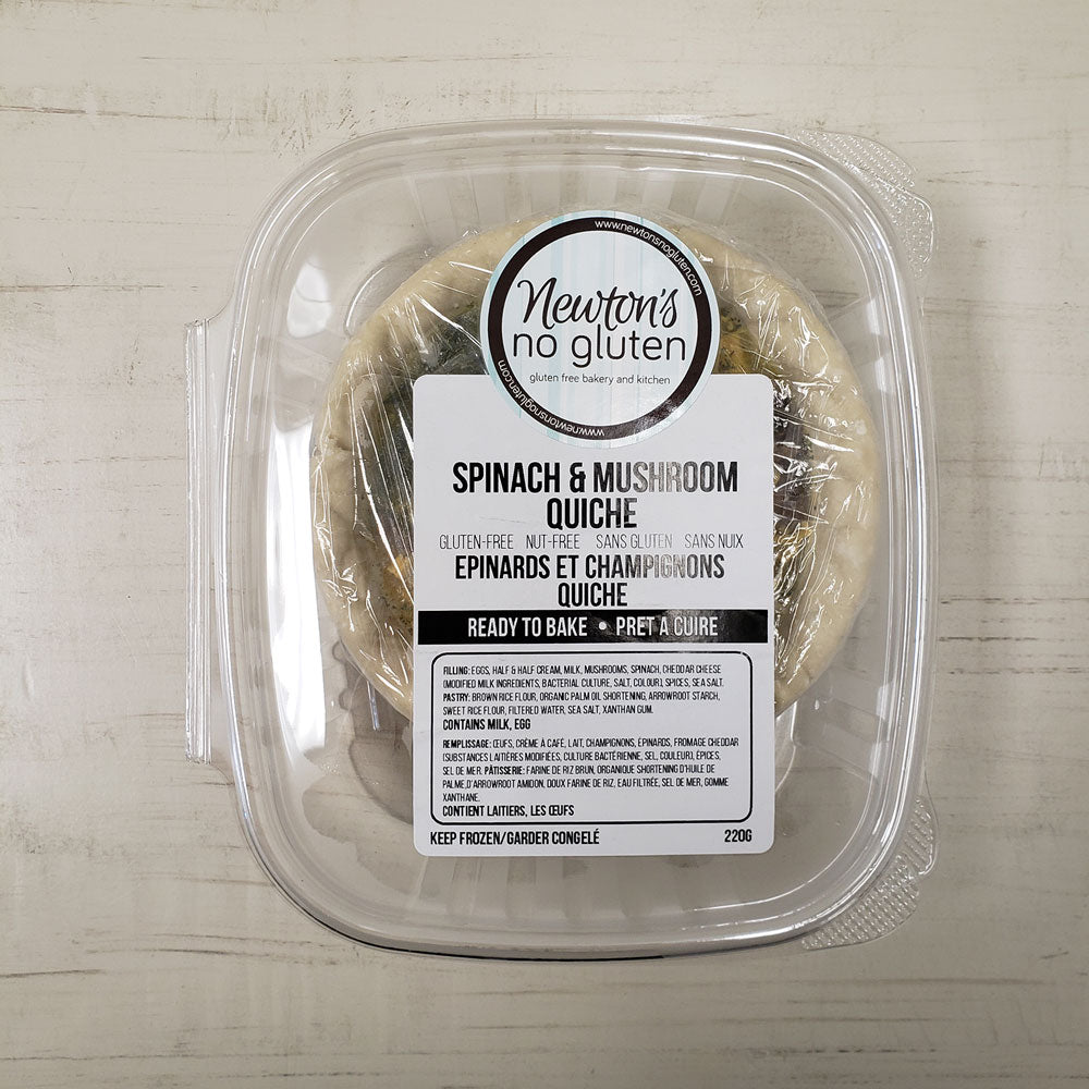 Spinach & Mushroom Quiche 5" (ready to bake)