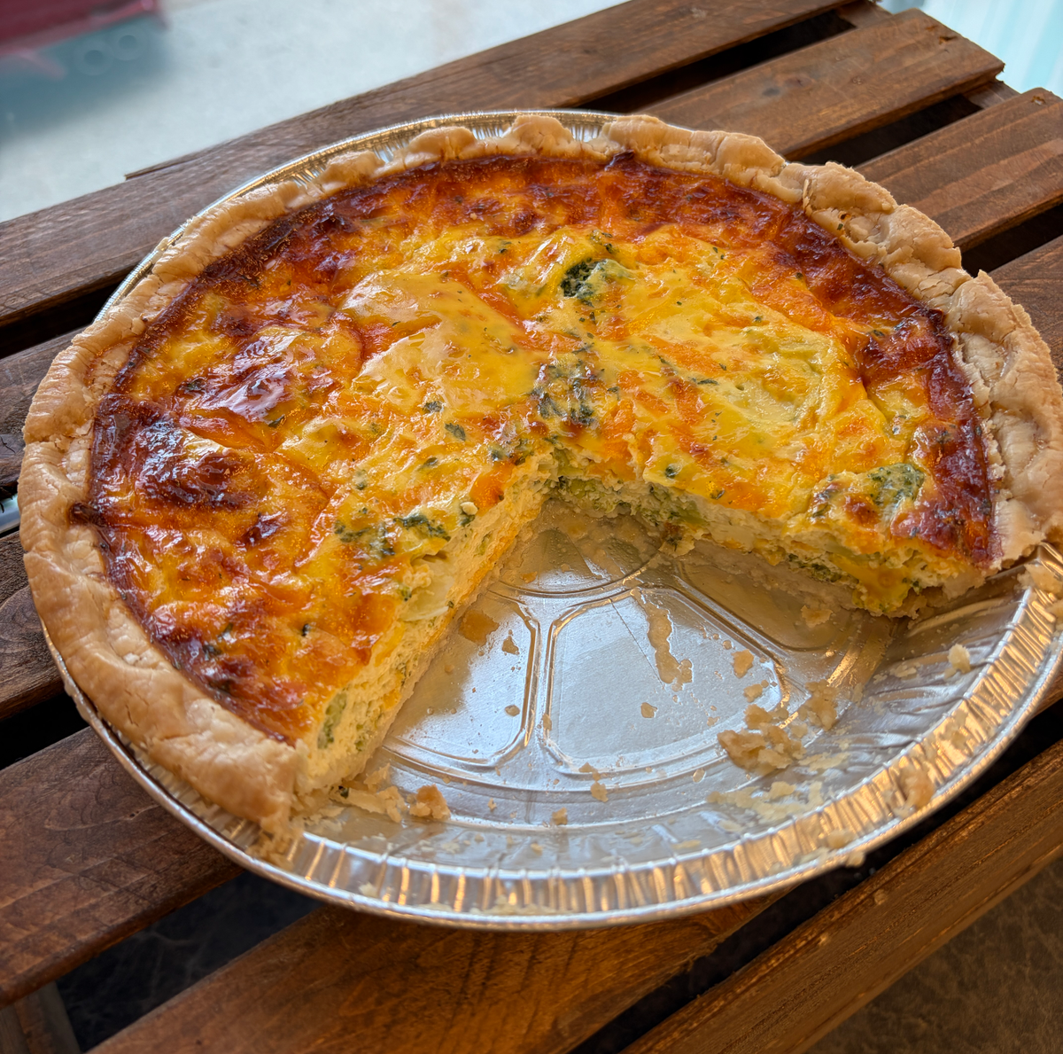 Broccoli & Cheddar Quiche 9" (ready to bake)