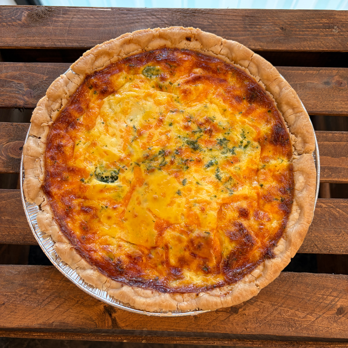 Broccoli & Cheddar Quiche 9" (ready to bake)