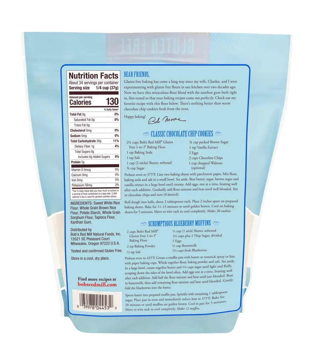 Bob's Red Mill - Gluten Free 1 to 1 Baking Flour