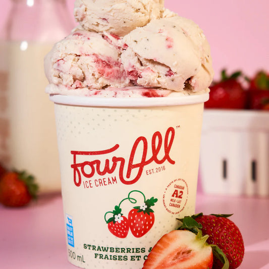 Four All Ice Cream - Strawberries & Cream