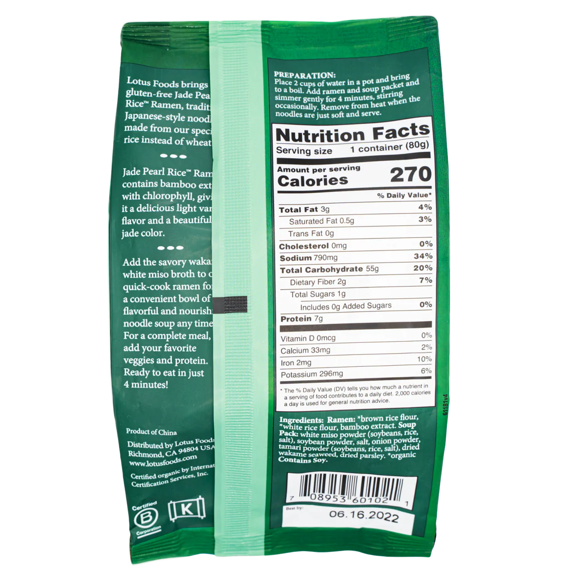 Lotus Foods - Jade Pearl Rice™ Ramen