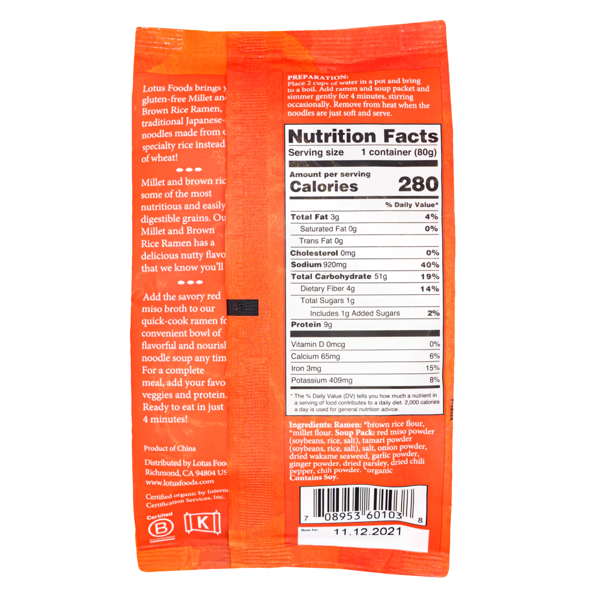 Lotus Foods - Millet & Brown Rice Ramen