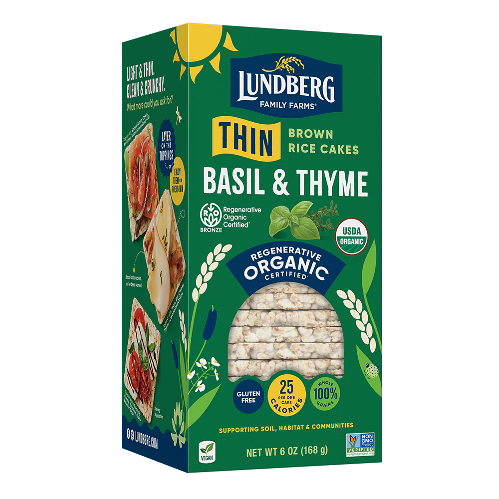 Lundberg - Thin Brown Rice Cakes - Fine Herb