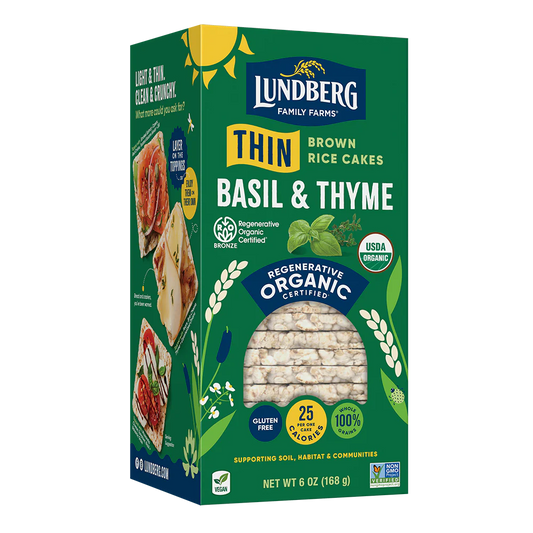 Lundberg - Thin Brown Rice Cakes - Fine Herb