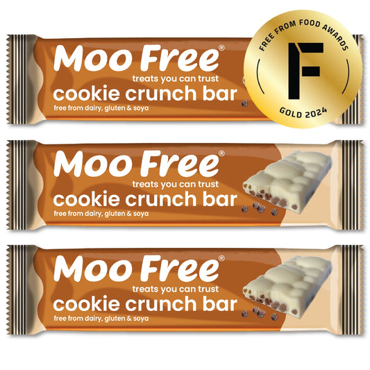 Moo Free - White Cookie Crunch Bar