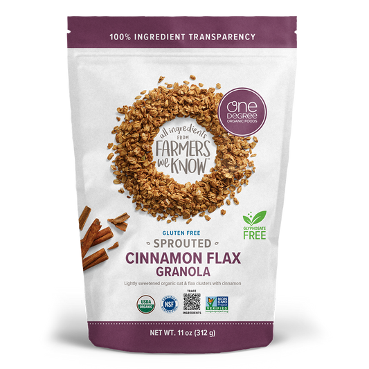 One Degree - Sprouted Oat Granola - Cinnamon Flax