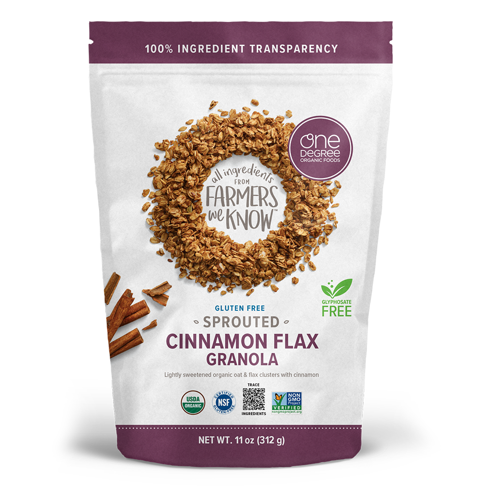 One Degree - Sprouted Oat Granola - Cinnamon Flax
