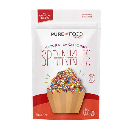 Pure Food Sprinkles - Round Rainbow