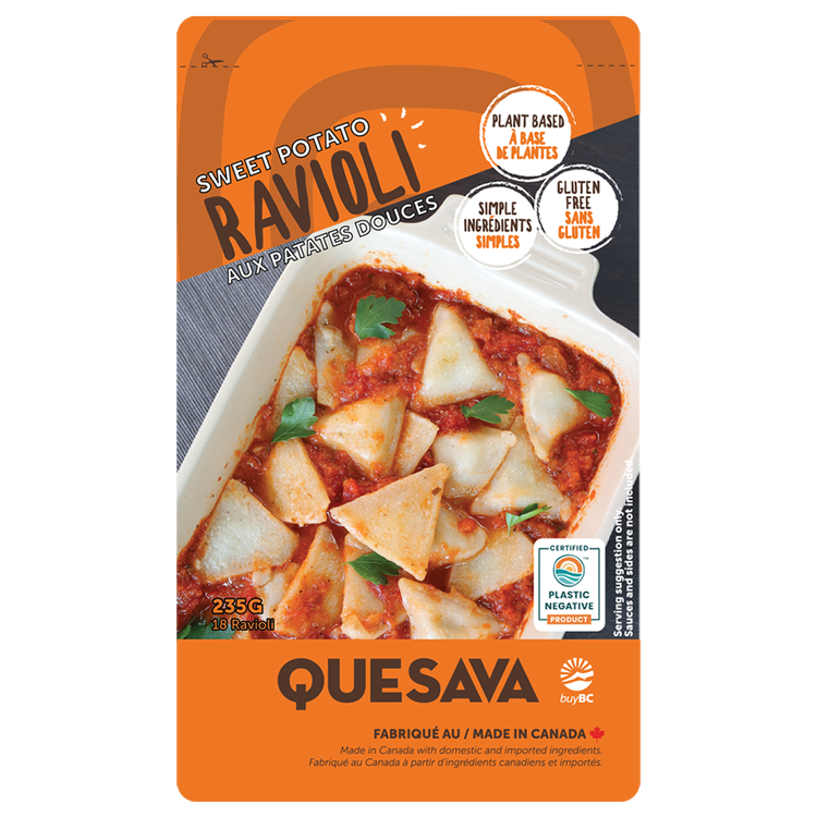 Quesava Sweet Potato Vegan Ravioli
