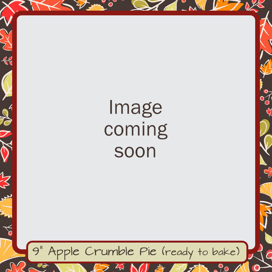 Apple Crumble Pie 9" (ready to bake)