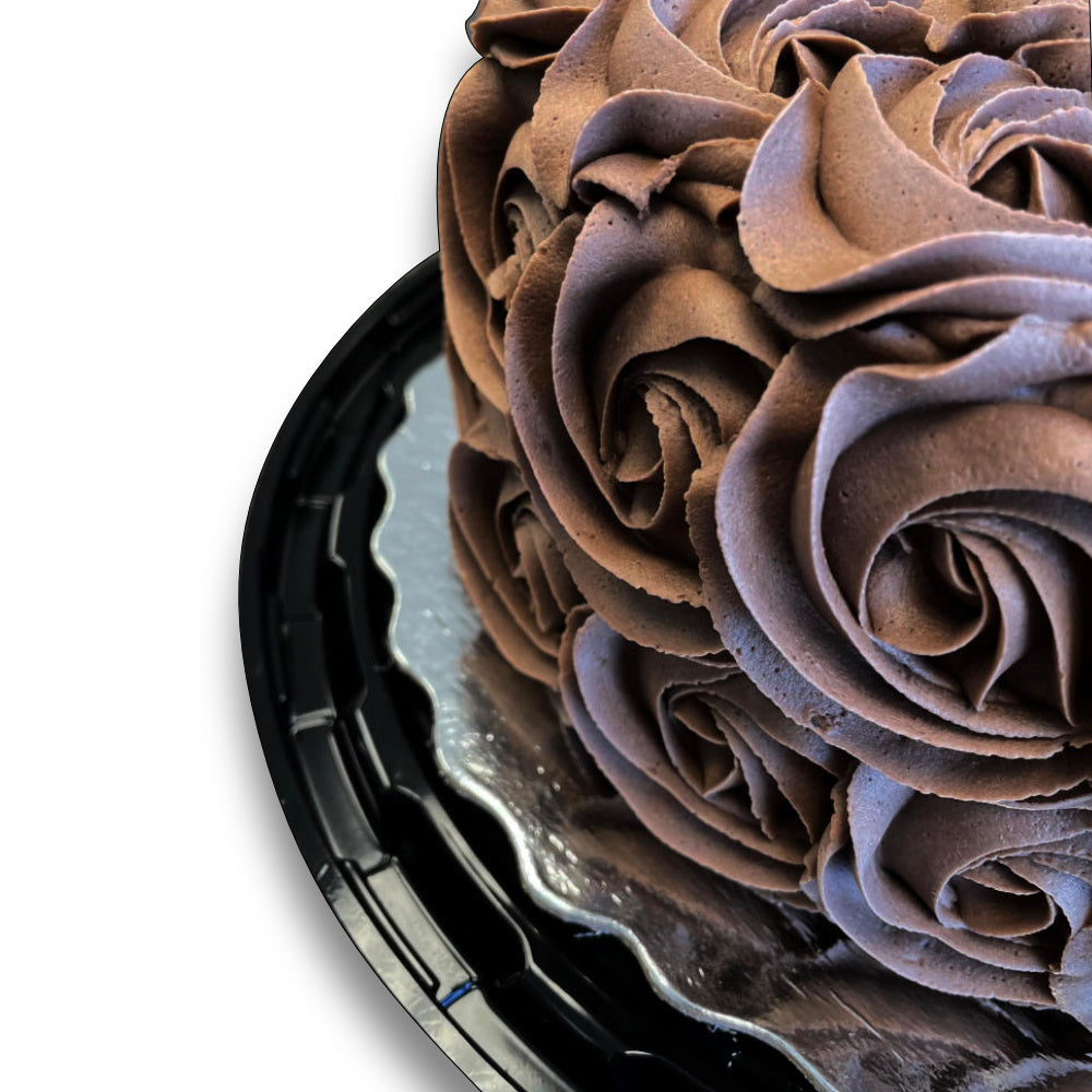 Cakes - Chocolate Cake with Chocolate Rose Icing