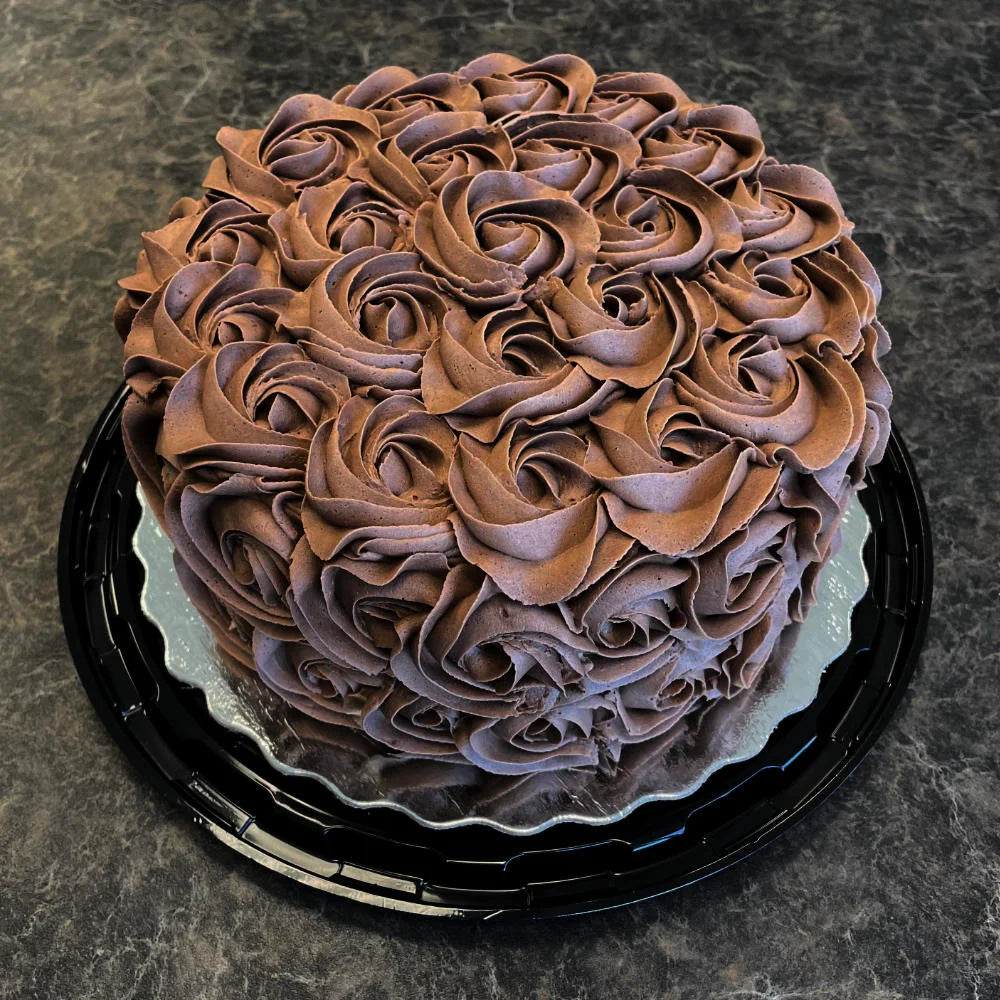 Cakes - Chocolate Cake with Chocolate Rose Icing