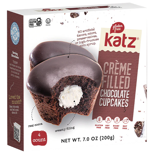 Katz, Cupcakes, Chocolate, Cream Filled