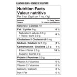 Nutritional information for Newtons No Gluten xanthan gum